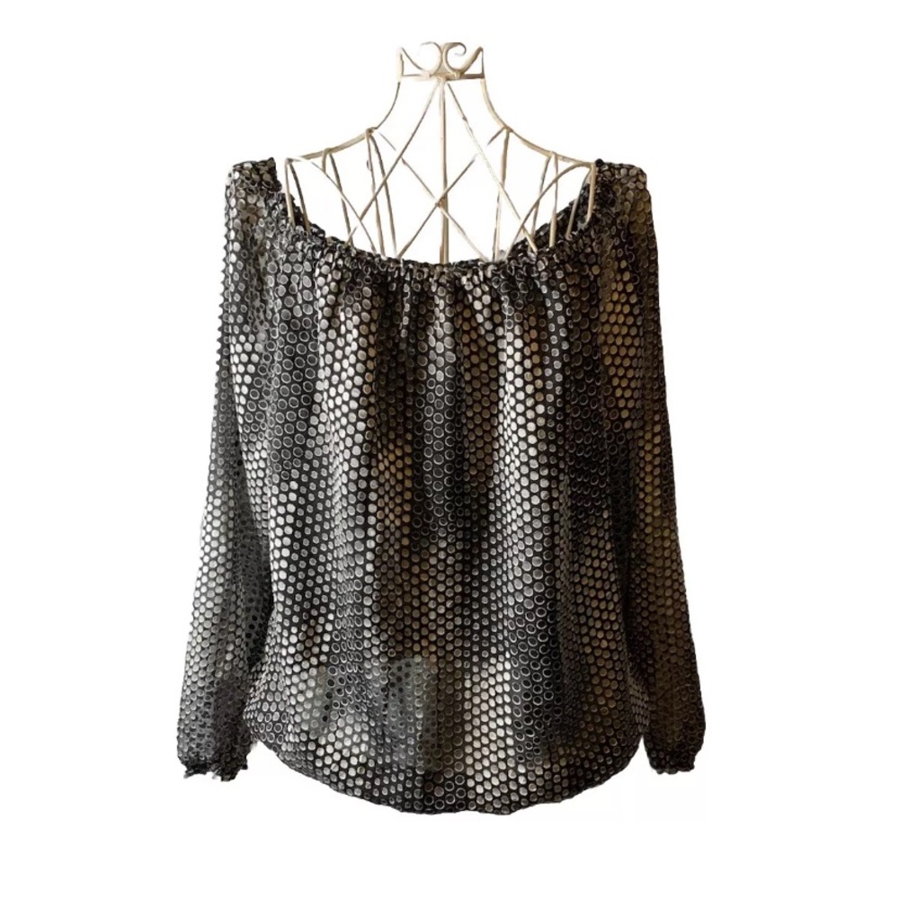 WOMENS WHITE HOUSE BLACK MARKET BLOUSE LARGE